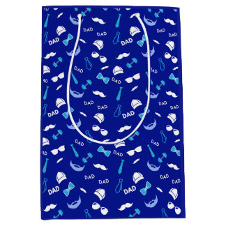 Día Del Padre Azul Con Bigotes Y Corbatas