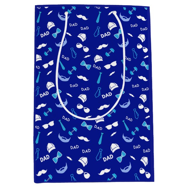 Día Del Padre Azul Con Bigotes Y Corbatas (Framsidan)