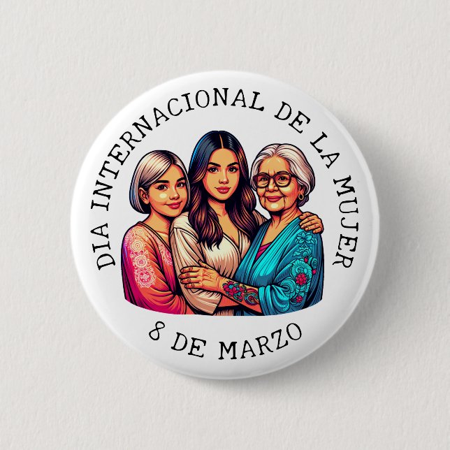 Día Internacional de la Mujer | Kvinnodagen Knapp (Framsida)