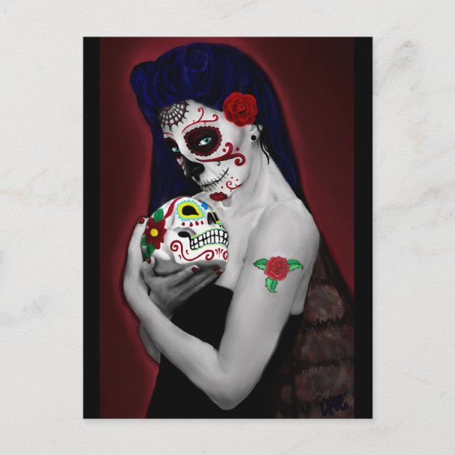 Dia los de Muertos Vykort (Framsida)