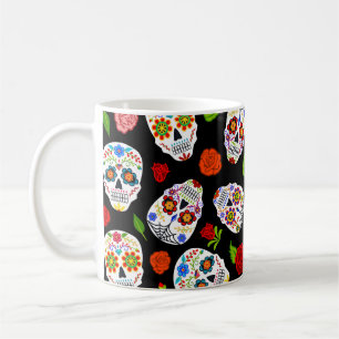 Dia Los Muertos: döskallarna mönster. Kaffemugg