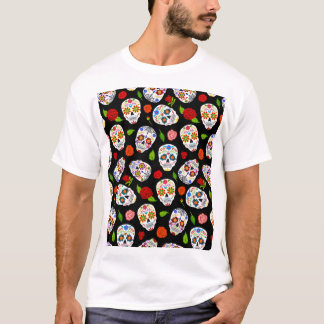 Dia Los Muertos: döskallarna mönster. T Shirt