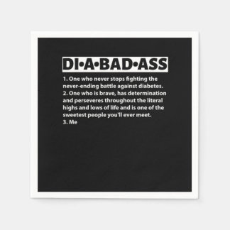 Diabadass Diabetes Awareness Diabetic Gift Pappersservett