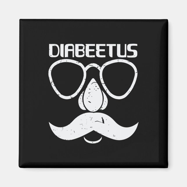 Diabeetus Beard Diabetes Awareness Gift Magnet (Framsidan)