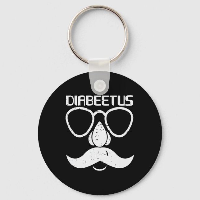 Diabeetus Beard Diabetes Awareness Gift Nyckelring (Framsida)