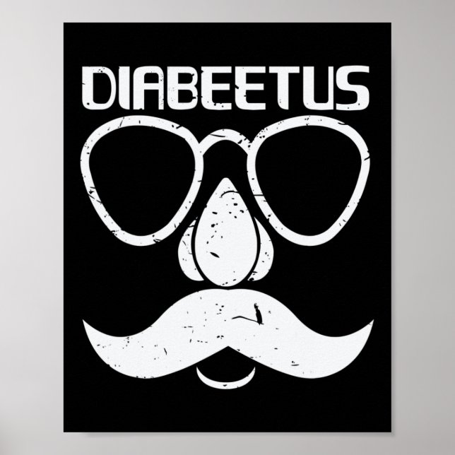 Diabeetus Beard Diabetes Awareness Gift Poster (Framsidan)