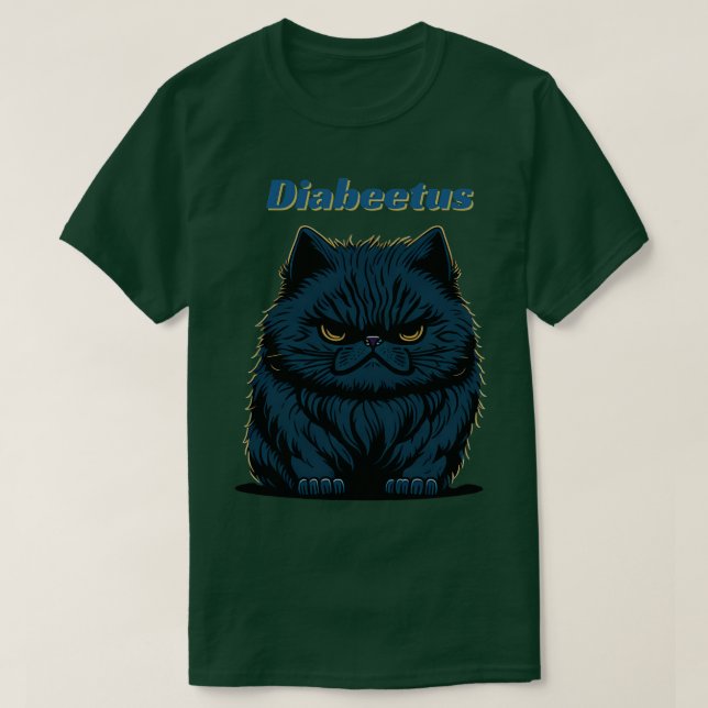 Diabeetus Cat T Shirt (Design framsida)
