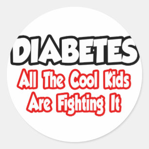 Diabetes... Alla Coolor som barn kämpar mot det Runt Klistermärke