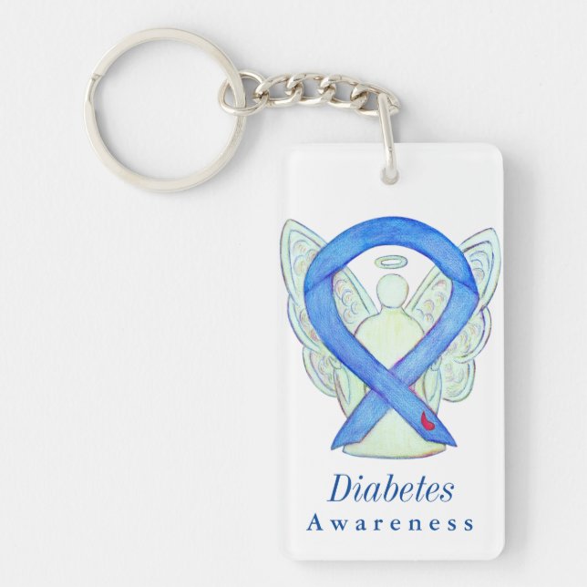 Diabetes Angel Awareness Ribbon Anpassningsbar Nyc (Framsidan)