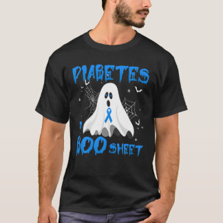 Diabetes är Boo Lakan Funny Boo Ghost Blue Ribbon T Shirt