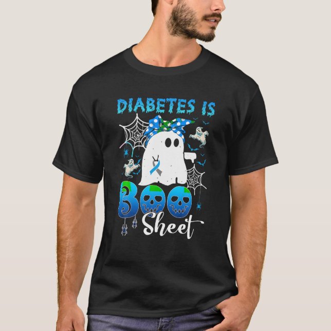 Diabetes är medvetenheten om Boo Lakan Boo Ghost D T Shirt (Framsida)