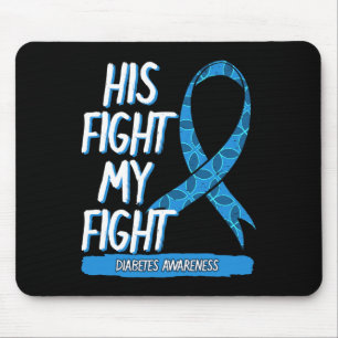 Diabetes Awareness Blue Fight Ribbon DM Diabetic G Musmatta