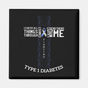 Diabetes Awareness Diabetic Warrior Gift Tee Magnet