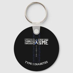 Diabetes Awareness Diabetic Warrior Gift Tee Nyckelring