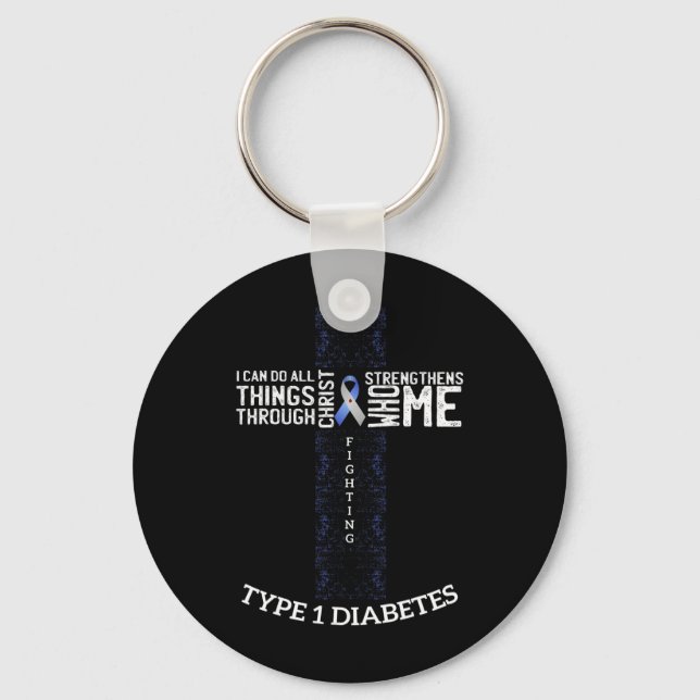 Diabetes Awareness Diabetic Warrior Gift Tee Nyckelring (Framsida)