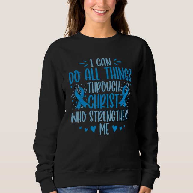 Diabetes Awareness I Can Do All Things T1D Warrior T Shirt (Framsida)