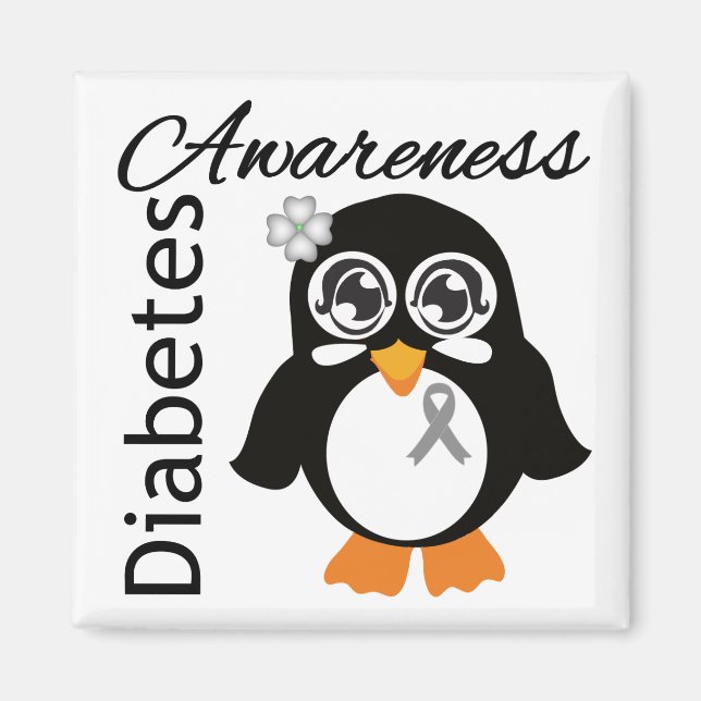 Diabetes Awareness Penguin Magnet (Framsidan)