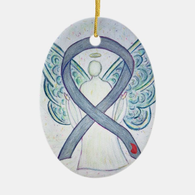 Diabetes Awareness Ribbon Angel Ornament (Framsidan)