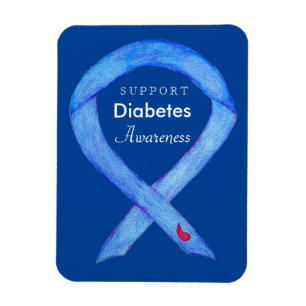 Diabetes Awareness Ribbon Anpassningsbar Fridge Ma Magnet