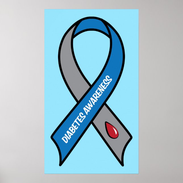 Diabetes Awareness Ribbon Poster (Framsidan)