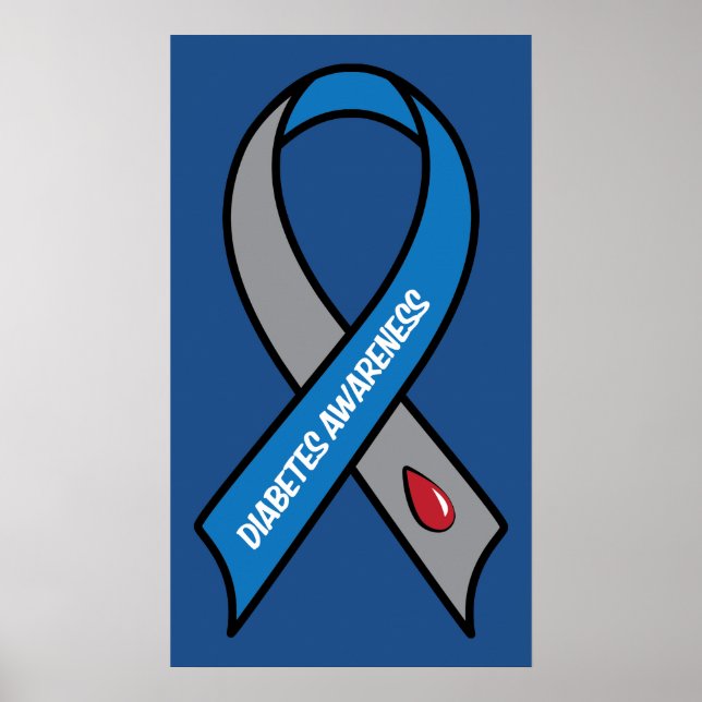 Diabetes Awareness Ribbon Poster (Framsidan)