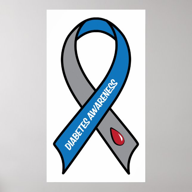 Diabetes Awareness Ribbon Poster (Framsidan)