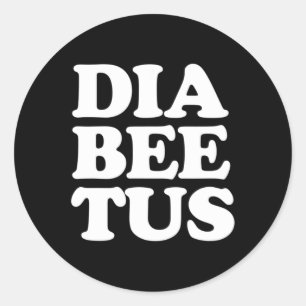 Diabetes Awareness Roligt Diabeetus Runt Klistermärke