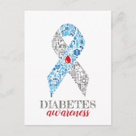 Diabetes Awareness Schleife Vykort