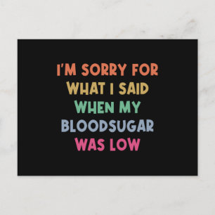 Diabetes Blood Sugar Joke Vykort