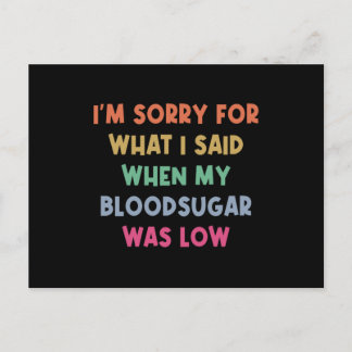 Diabetes Blood Sugar Joke Vykort