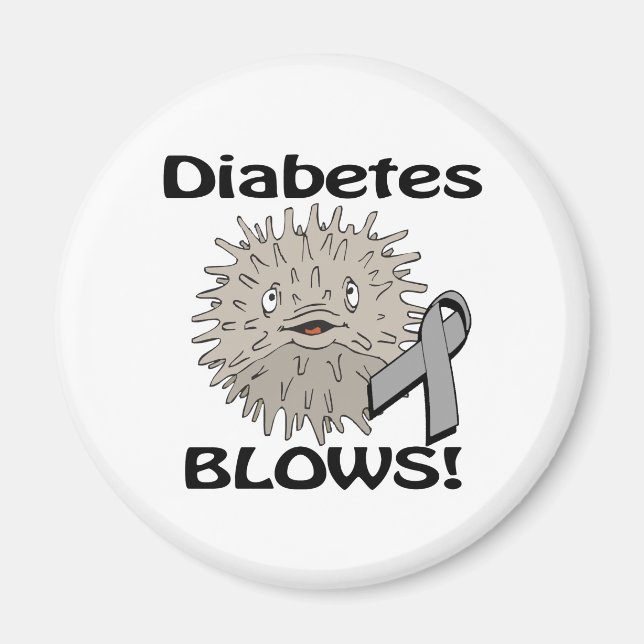 Diabetes Blows Awareness Design Magnet (Framsidan)