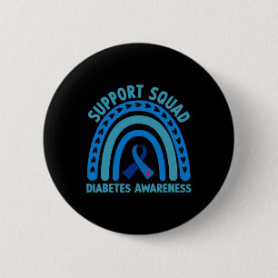 Diabetes Blue Support Squad Diabetesmedvetenhet Knapp
