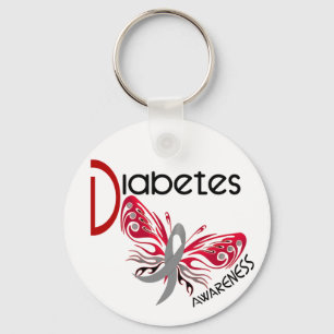 Diabetes BUTTERFLY 3 Nyckelring