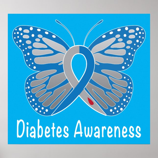 Diabetes Butterfly Poster (Framsidan)