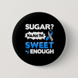 Diabetes citerar Diabetes Fighter Diabetes Awarene Knapp