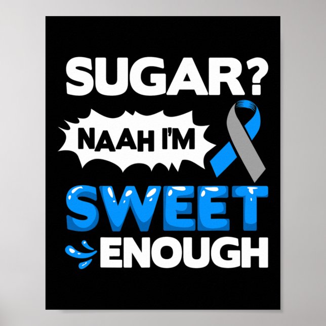 Diabetes citerar Diabetes Fighter Diabetes Awarene Poster (Framsidan)