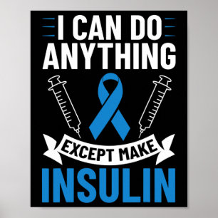 Diabetes citerar Diabetes Fighter T1d Diabetes Awa Poster