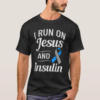 Diabetes citerar i Springa om Jesus och Insulin Ch T Shirt