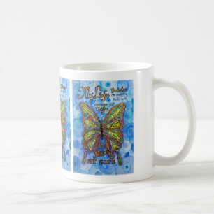 Diabetes Dikt Rainbow Butterfly Art Kaffe koppar