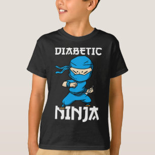 Diabetes Fighter Ninja T1D Diabetic Awareness Mont T Shirt