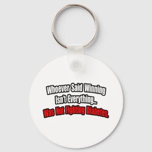 Diabetes Fighting Quote Nyckelring