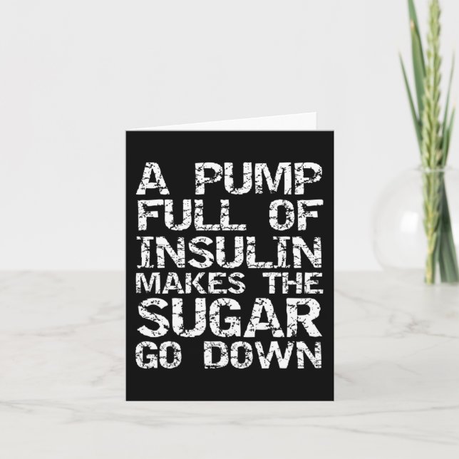 Diabetes Gift en Fullt av insulinet ger insulinet Kort (Framsida)