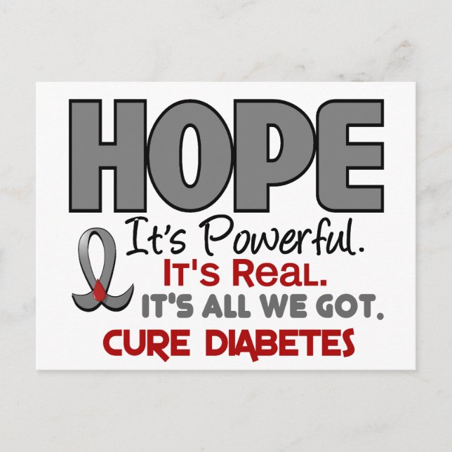 Diabetes HOPE 1 Vykort (Framsida)
