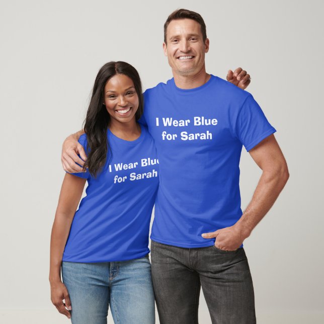 Diabetes I Bära Blue för Sarah T Shirt (Unisex)