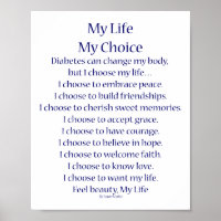 Diabetes Inspirational Dikt Art Printing Poster