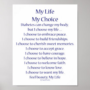 Diabetes Inspirational Dikt Art Printing Poster