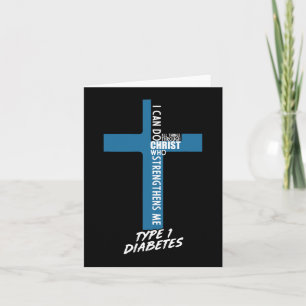 Diabetes jag kan göra allt Sak genom Jesus T1D Sup Kort