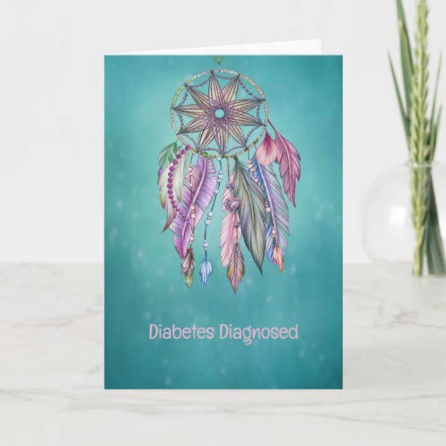Diabetes kommer bra med Dreamcatcher Kort (Framsida)