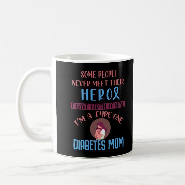 Diabetes Mamma Diabetic Child Awareness Kaffemugg (Vänster)