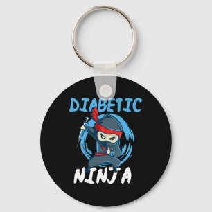 Diabetes Ninja - T1D Blodsocker Diabetes Awarenes Nyckelring